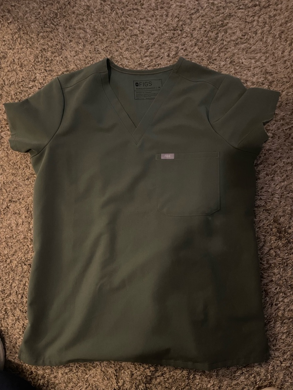 FIGS Moss Green Scrub Top & Pants